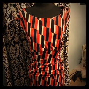 Bisou Bisou Geometric Ruched Dress